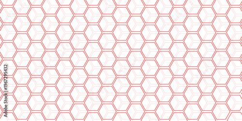 abstract geometric red texture background red hexagon 3D background texture. 3d rendering illustration. Clear pattern abstract background hexagon .Futuristic abstract banner.	
