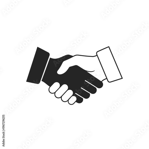 Handshake icon representing agreement partnership and collaboration in business.