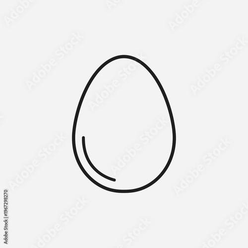 Simple outline of an egg a symbol of new beginnings and life.