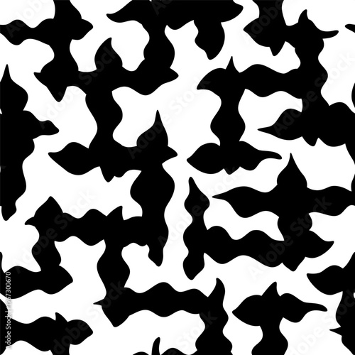 Vector seamless pattern with wavy elements. Simple design for textile, backgrounds, wallpaper, wrapping paper, digital prints.