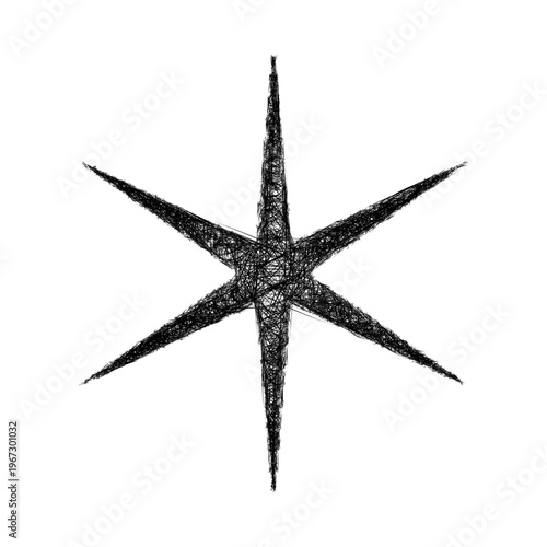 Sketch hexagram star shape design