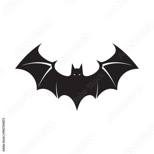 Bat Wings Logo Dark Superhero Symbol Flying Night Emblem Design