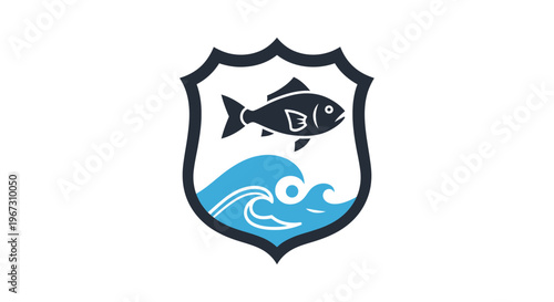 Fish Swimming in Ocean Waves.