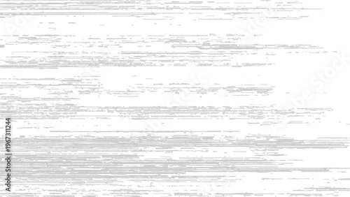 Glitchy white noise static screen with scattered distorted digital data and broken pixels on a transparent background