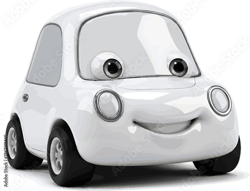 car animal cartoon Caracter in white background