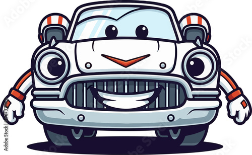 car animal cartoon Caracter in white background
