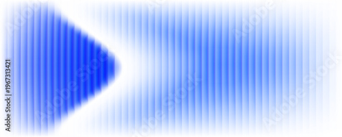 Abstract vertical blue light bar pattern background with glowing cyan center, creating a vibrant digital sound wave or equalizer effect, isolated on