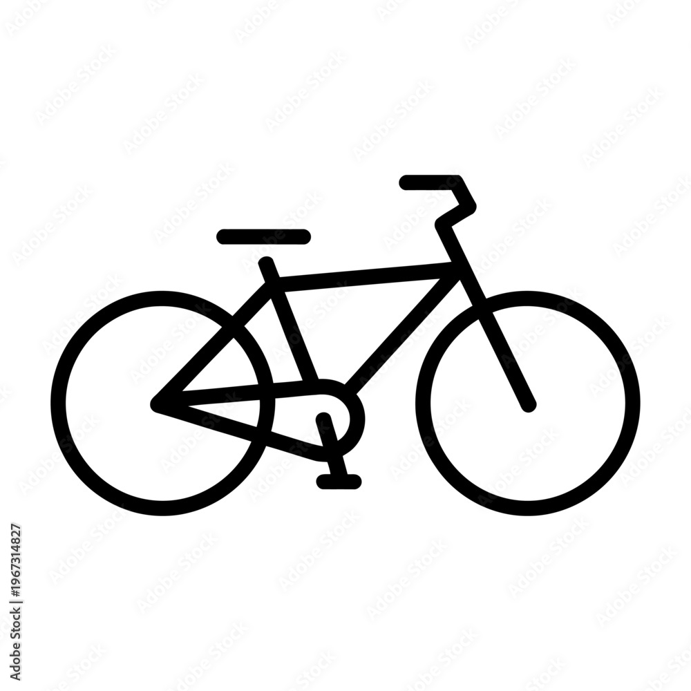 Obraz premium Simple vector of a classic bicycle with a minimalist design