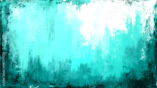 Abstract painting in aqua and turquoise tones creates unique art and fluid style and artistic texture and modern art impression and elegant aesthetics and color harmony and creative artwork 