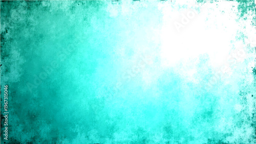 Abstract turquoise gradient background border and textured aesthetic and soft watercolor texture and teal color palette and modern graphic design template and artistic elegance 
