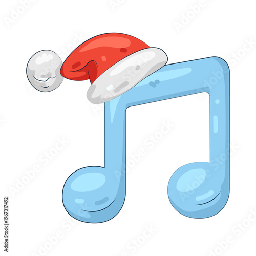 Illustration of Christmas Music Note  