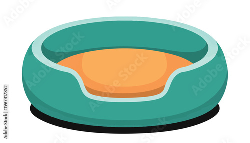 Stylish pet bed for cats and dogs in teal color