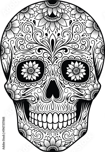 Memorial day remembrance intricate skull art reflecting sacrifice and honoring fallen heroes