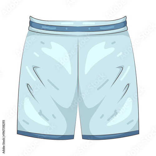 Illustration of Light Blue Athletic Shorts