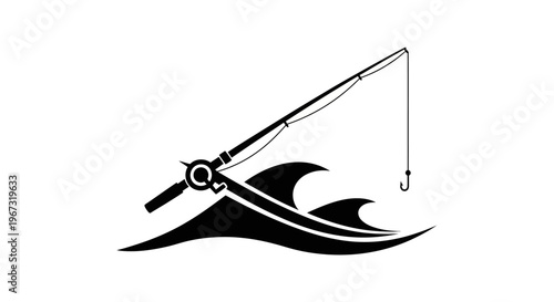 Fishing Rod with Hook and Line.