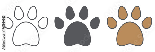Animal footprint line icon, pet and trace, paw sign, vector graphics, a linear pattern on a white background.