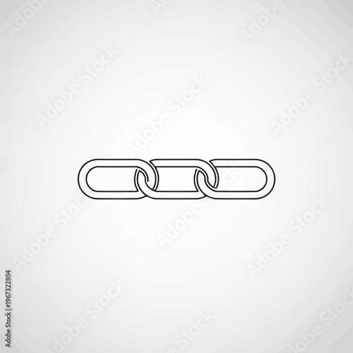 Simple chain illustration depicting connection and unity a symbol of strength.