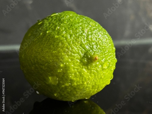lime on a black background