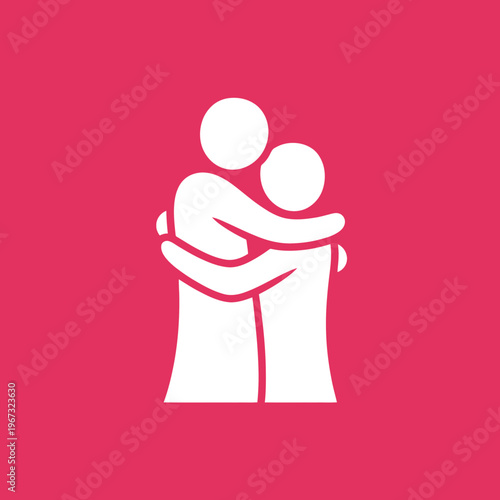 Two figures embracing in a warm hug symbolizing love and support.