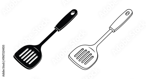 Two kitchen spatulas in contrasting styles a bold silhouette high quality