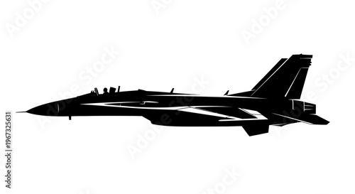 Sleek silhouette of a modern fighter jet in flight, showcasing its powerful and aerodynamic design against a clear sky.
