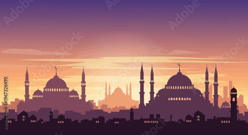 sunset in istanbul turkey