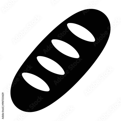 Vector of a loaf of bread with five slashes on top in a simplistic style