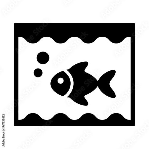 Vector of a fish swimming in water with bubbles around it