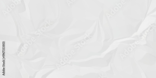 Crumple crushed white paper obsolete rumple craft design. wrinkle ripped cardboard crumple aged closeup recycled document grunge paper background.