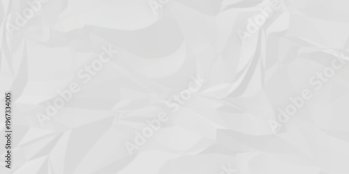 Crumple crushed white paper obsolete rumple craft design. wrinkle ripped cardboard crumple aged closeup recycled document grunge paper background.