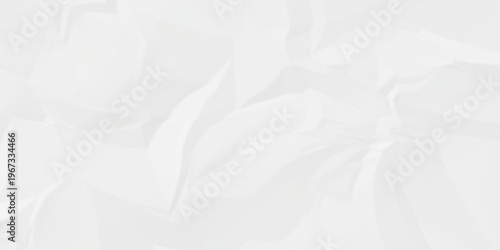 Crumple crushed white paper obsolete rumple craft design. wrinkle ripped cardboard crumple aged closeup recycled document grunge paper background.