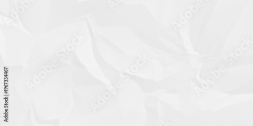 Crumple crushed white paper obsolete rumple craft design. wrinkle ripped cardboard crumple aged closeup recycled document grunge paper background.