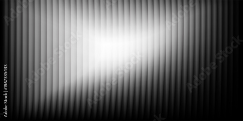 Vertical ribbed glass background, black and white colors, ideal for modern digital design.