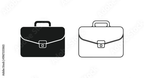 Briefcase Icon Set Vector