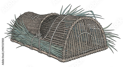 Rebar steel construction building material.