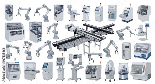 Robotic arms perform precise industrial tasks.
