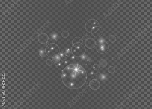 Abstract sparkling light and bokeh dots