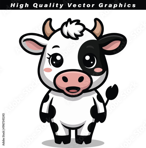 A charming cartoon horse with a brown coat and dark mane stands patiently, looking forward with large, expressive eyes.