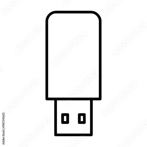 Vector of a usb flash drive with a minimalist design.