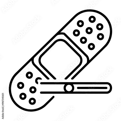 Vector of a medical bandage or plaster with a healthcare context