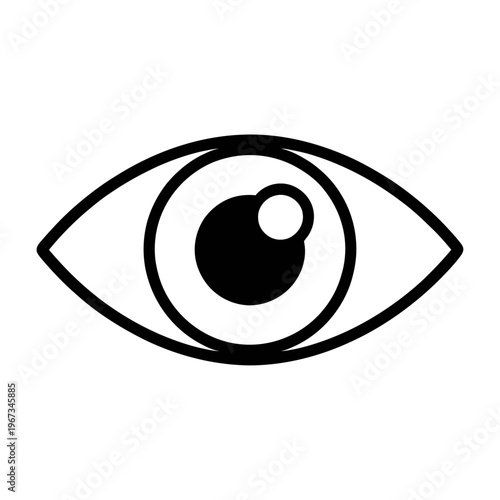 Vector of a human eye showing the iris pupil and surrounding eyelid contours