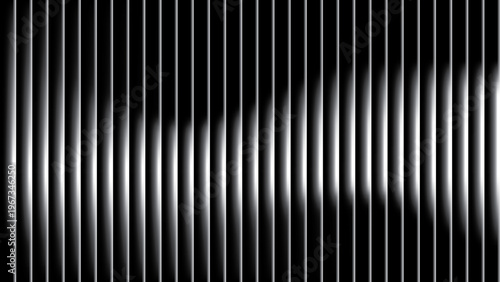 Black and white gradient striped pattern background texture design element.