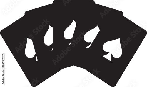 A winning royal flush of hearts and spades with poker chips on a white background captures the high stakes of a casino gambling game for leisure and betting