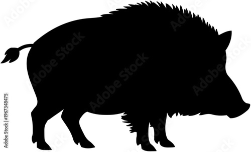 Wild Boar Silhouette – Flat Vector Plotter Cut File