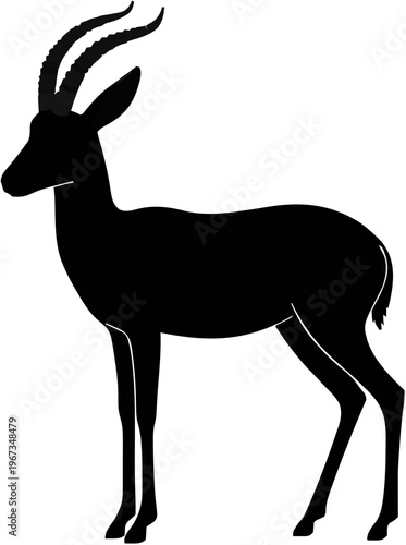 Springbok Silhouette – Flat Vector Plotter Cut File
