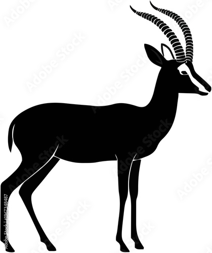 Springbok Silhouette – Flat Vector Plotter Cut File