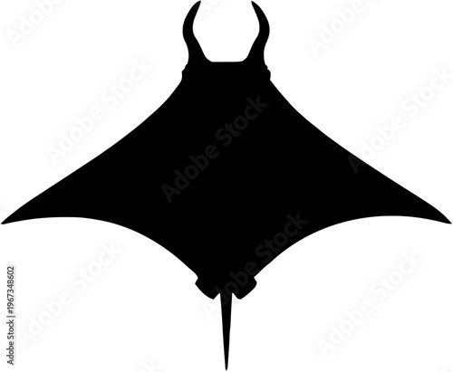 Manta Ray Silhouette – Flat Vector Plotter Cut File