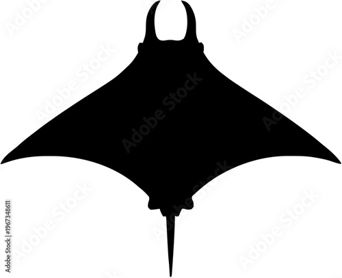 Manta Ray Silhouette – Flat Vector Plotter Cut File