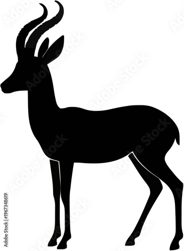 Springbok Silhouette – Flat Vector Plotter Cut File