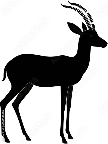 Springbok Silhouette – Flat Vector Plotter Cut File